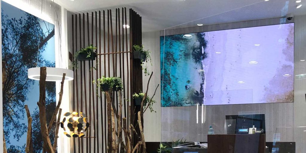 LED_Videowall_biogena_Referenz_header_AVsolutions LED-Videowall I Shopdesign I Digital Signage I Pixelpitch I AVsolutions